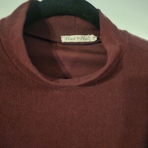 Heart & Hip Deep Red Crewneck Crop Top